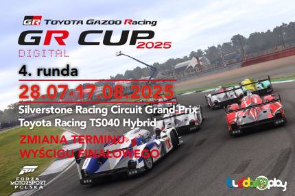 Zmiana terminu wyścigu finałowego - 4. runda TOYOTA GR CUP DIGITAL 2025 –  28.07-17.08.2025 - Silverstone Racing Circuit Grand-Prix - Toyota Racing TS040 HYBRID